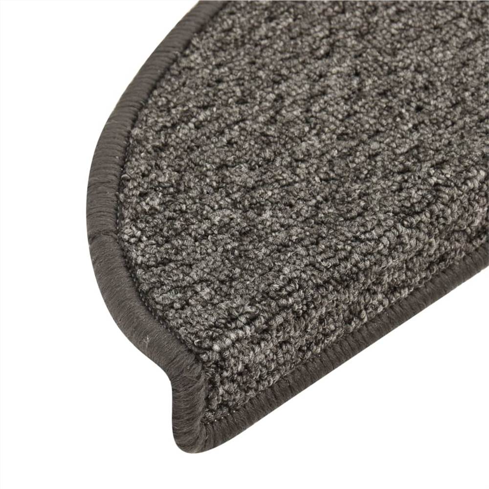 Carpet Stair Treads 15 pcs Anthracite 65x25 cm