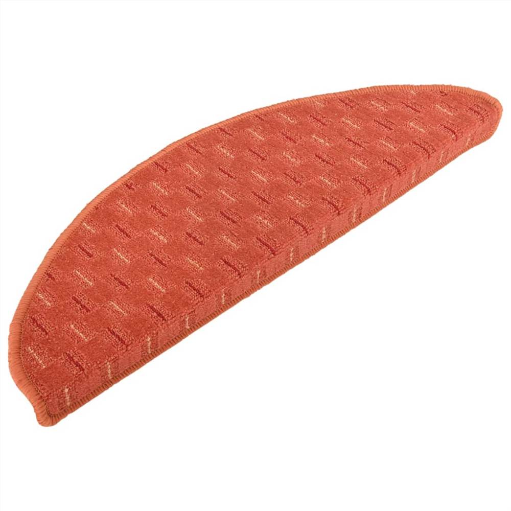 Carpet Stair Treads 15 pcs Orange 56x20 cm