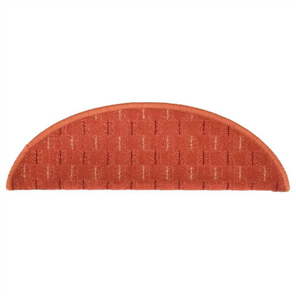 Carpet Stair Treads 15 pcs Orange 56x20 cm