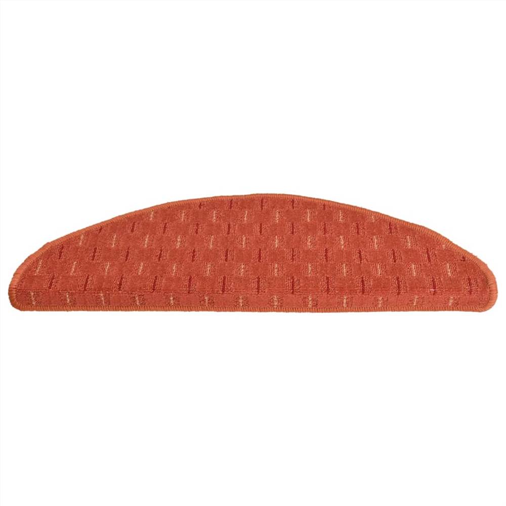 Carpet Stair Treads 15 pcs Orange 56x20 cm