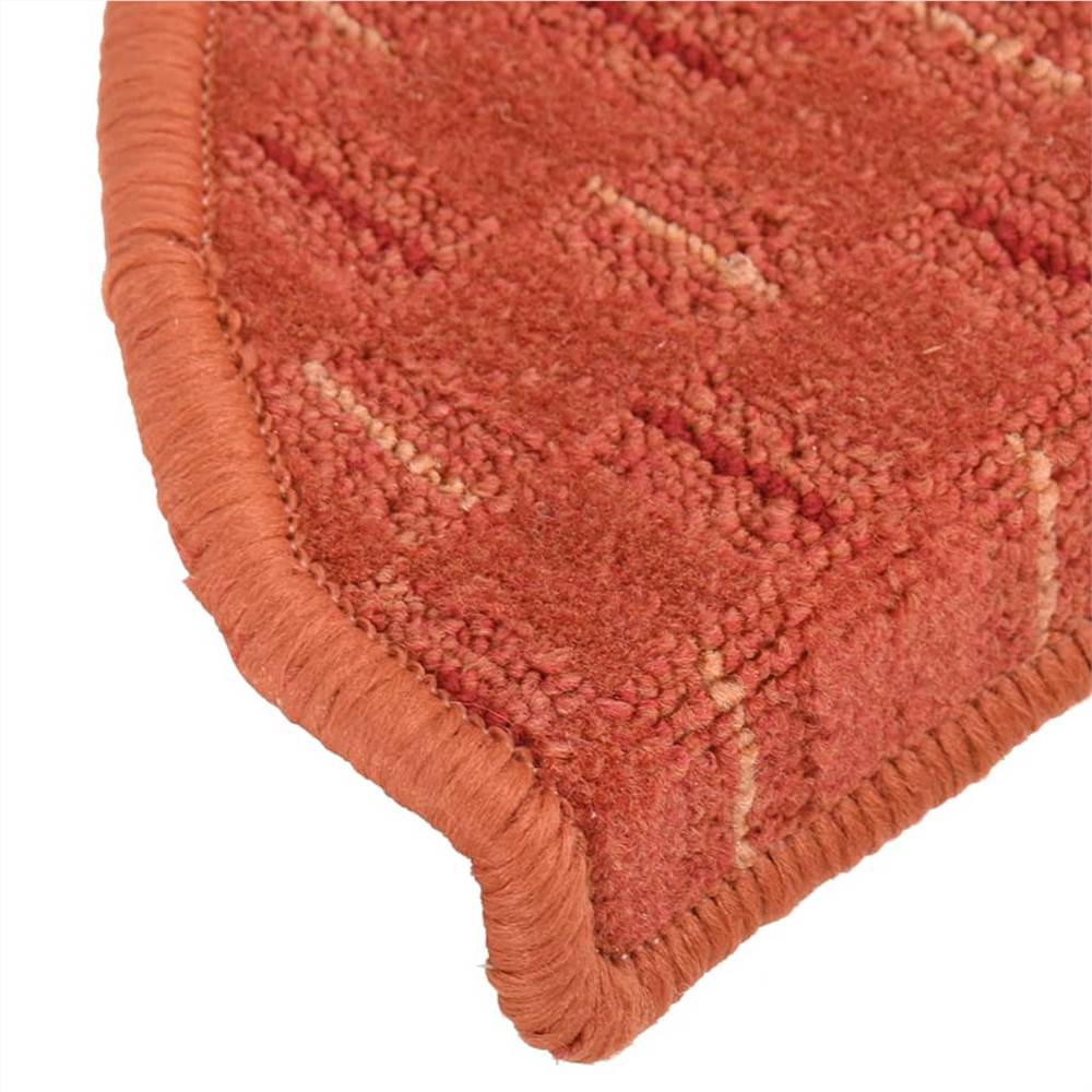 Carpet Stair Treads 15 pcs Orange 56x20 cm