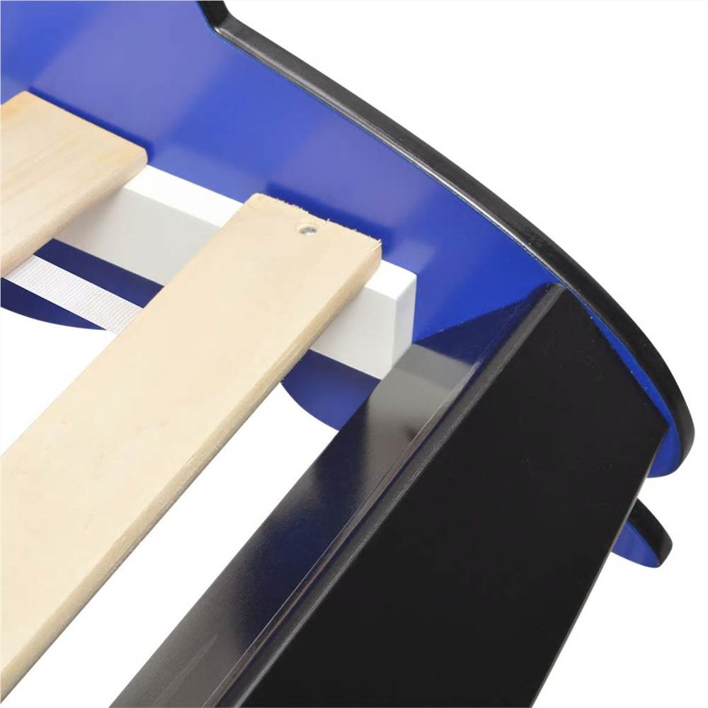 Childrens LED Race Car Bed 90x200 cm Blue