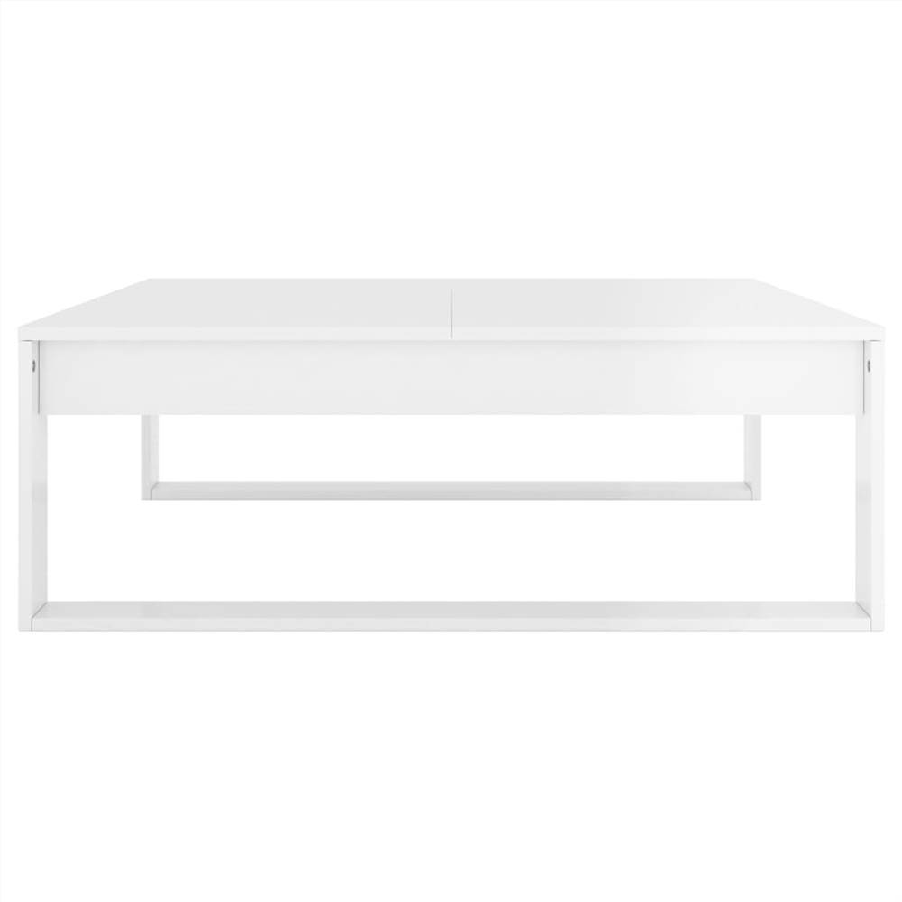 Coffee Table High Gloss White 100x100x35 cm Chipboard