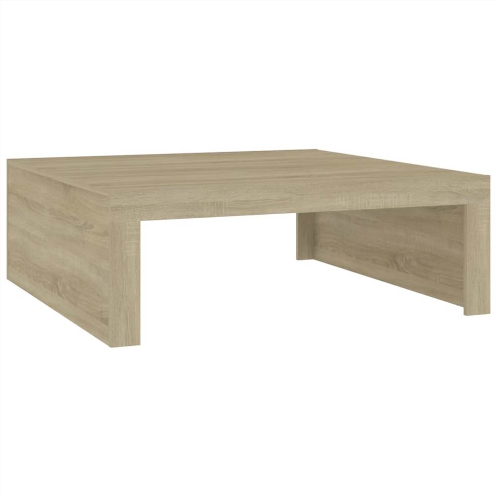 Coffee Table Sonoma Oak 100x100x35 cm Chipboard