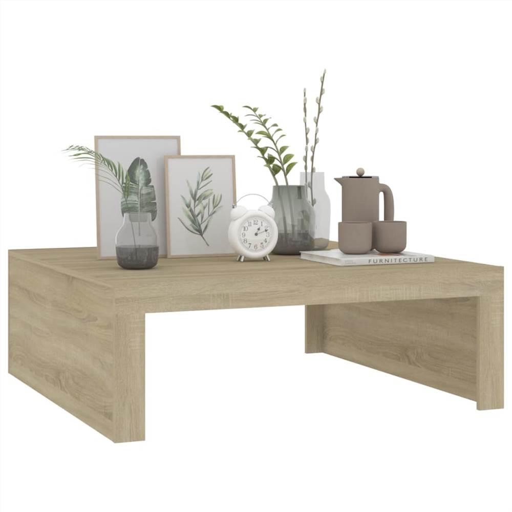 Coffee Table Sonoma Oak 100x100x35 cm Chipboard