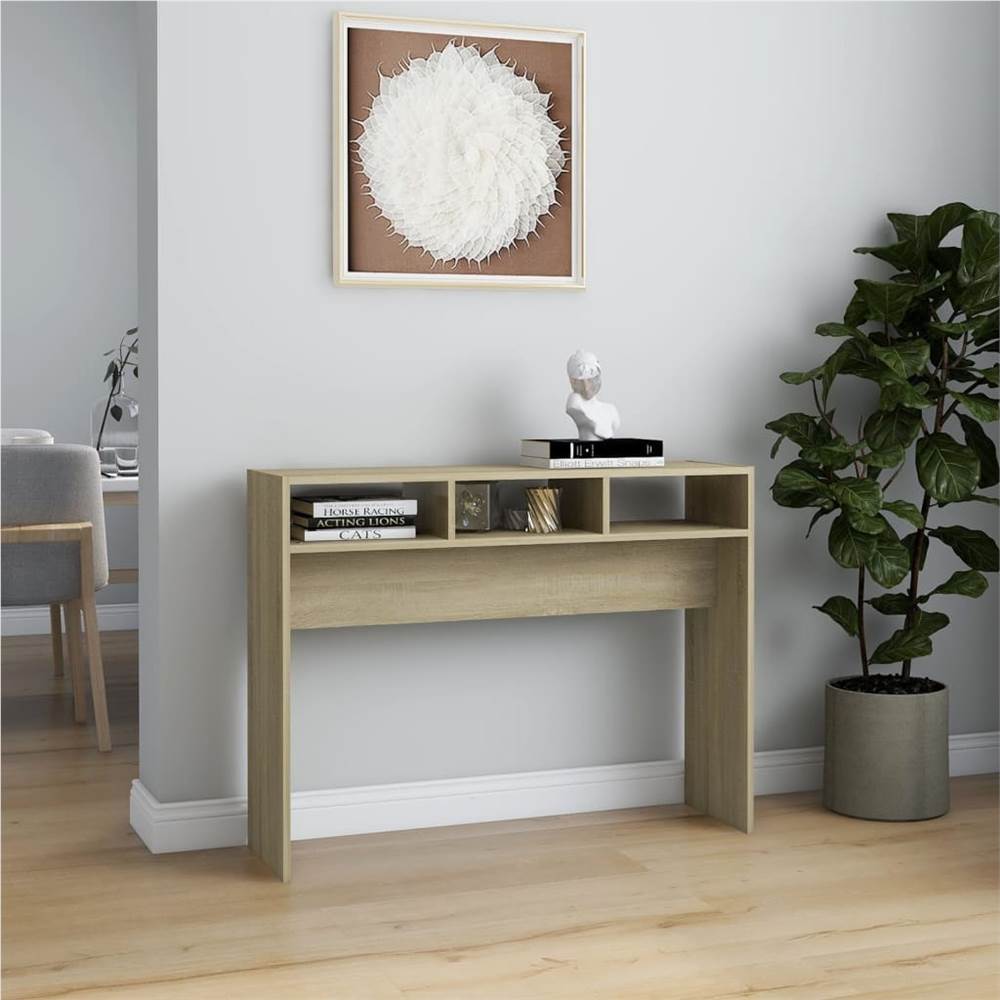 Console Table Sonoma Oak 105x30x80 cm Chipboard