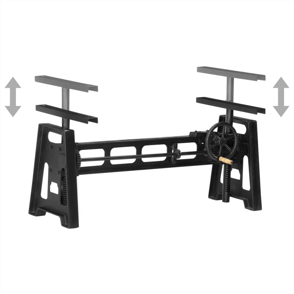 Dining Table Base Height Adjustable 150x60x90 cm Cast Iron