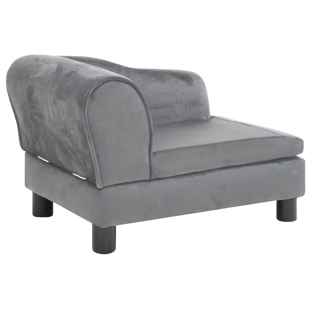 Dog Sofa Grey 57x34x36 cm Plush