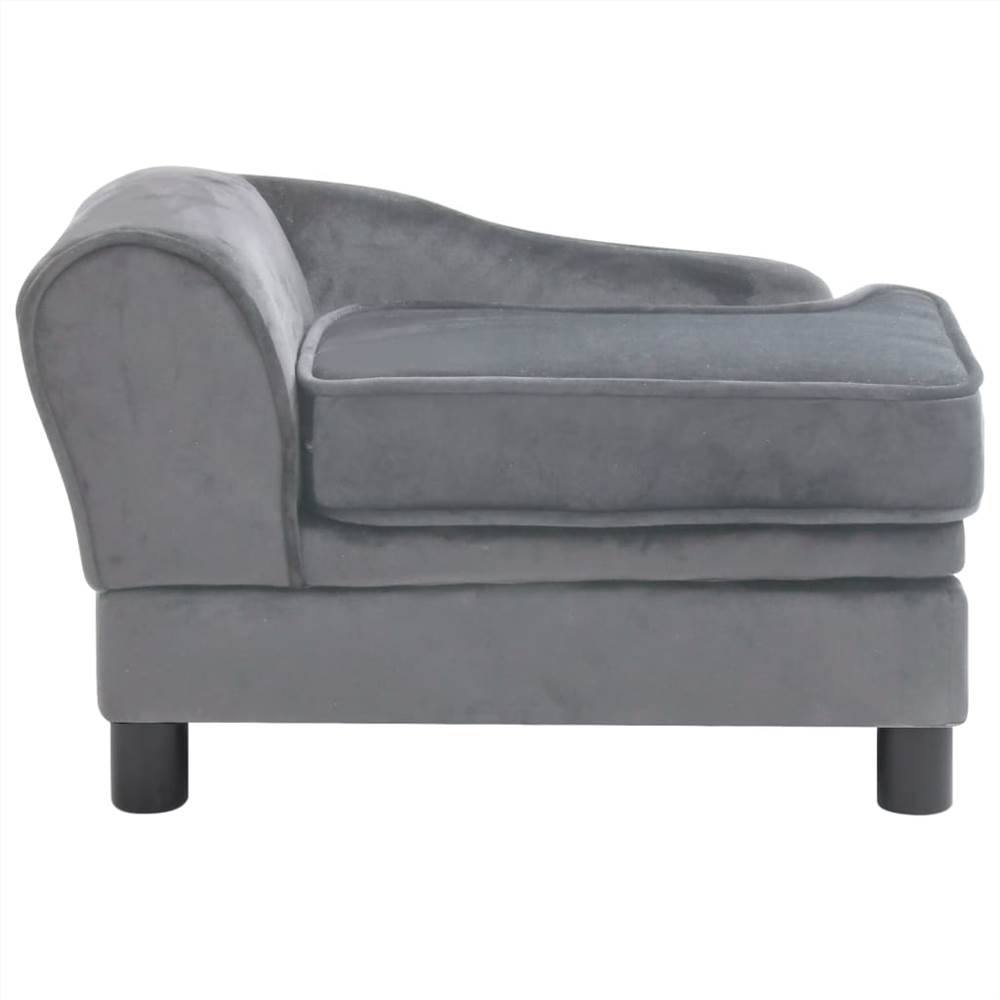 Dog Sofa Grey 57x34x36 cm Plush