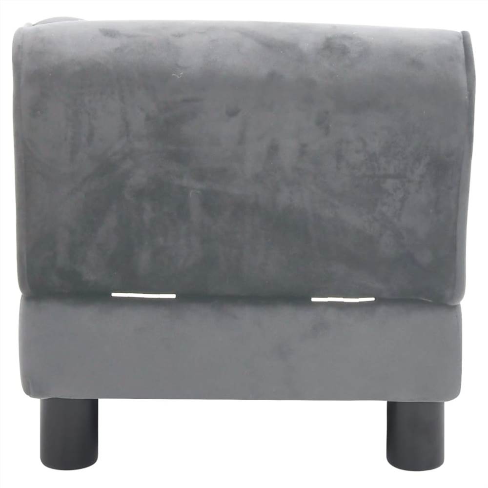 Dog Sofa Grey 57x34x36 cm Plush