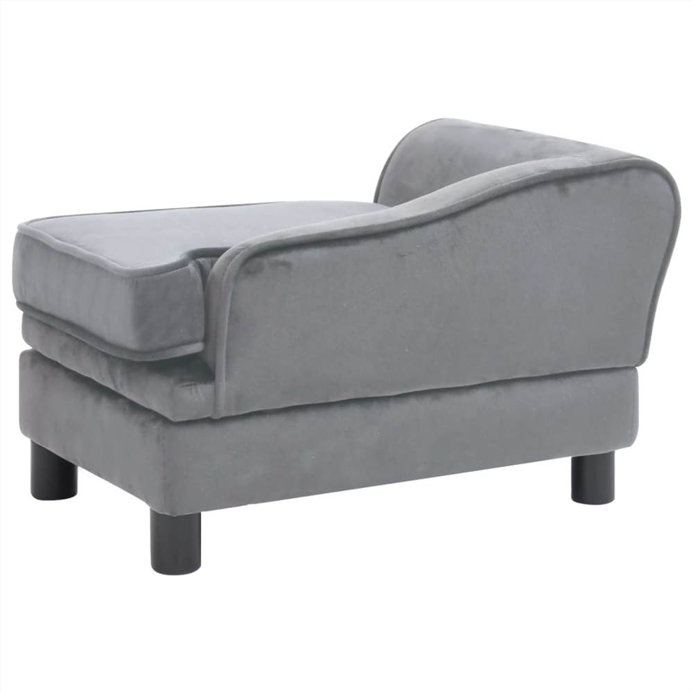 Dog Sofa Grey 57x34x36 cm Plush