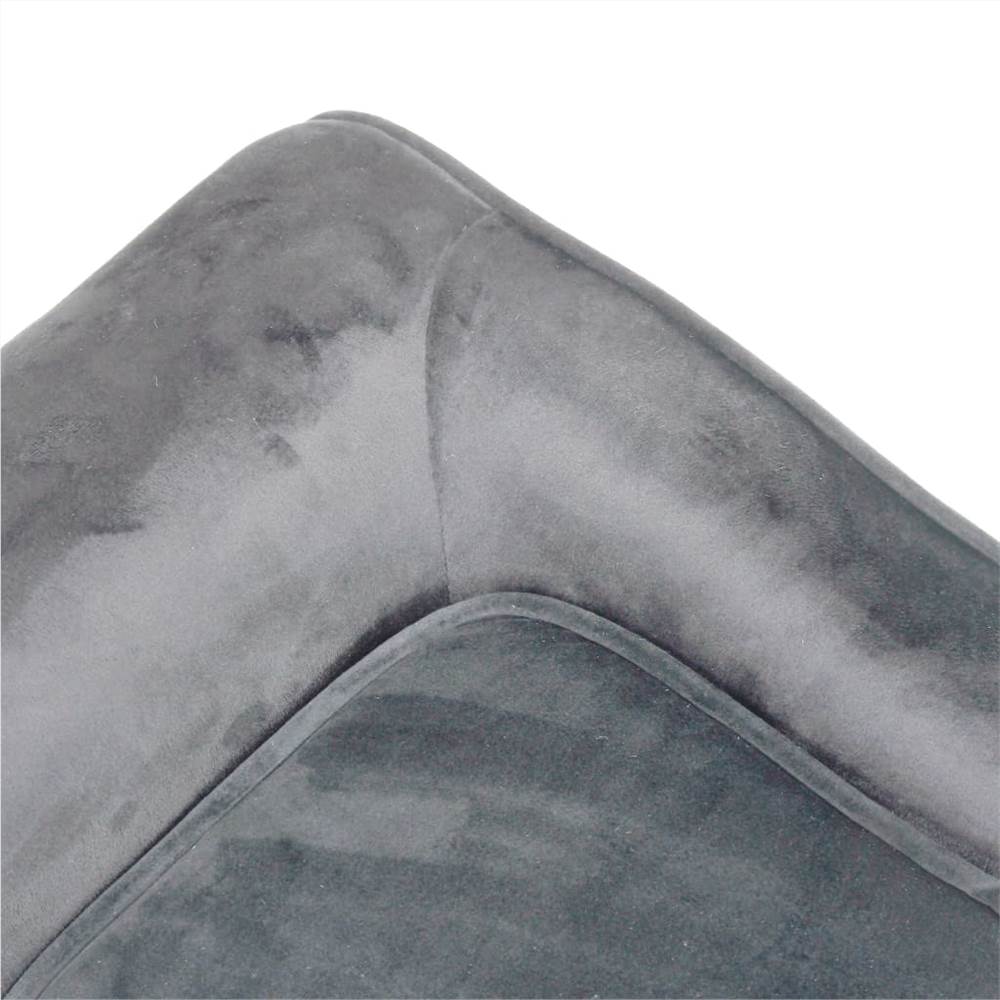 Dog Sofa Grey 57x34x36 cm Plush