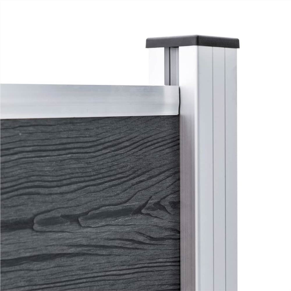 Fence Posts 3 pcs Aluminium 185 cm