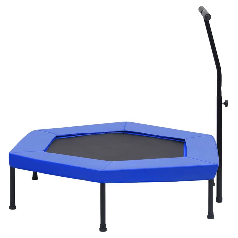 Fitness Trampoline with Handle and Safety Pad Hexagon 122 cm