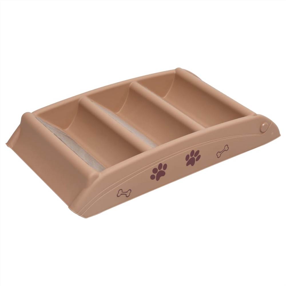 Folding Dog Stairs Brown 62x40x49.5 cm