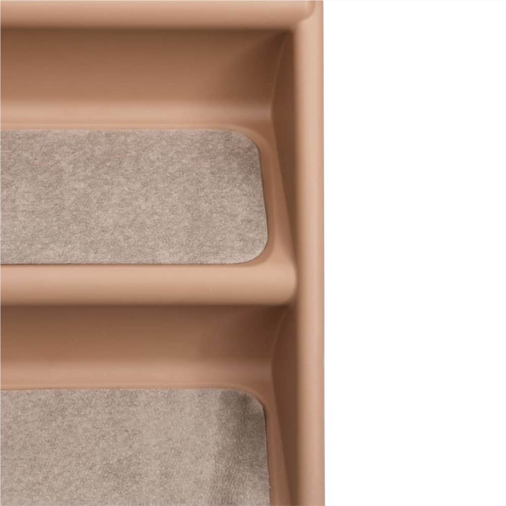 Folding Dog Stairs Brown 62x40x49.5 cm