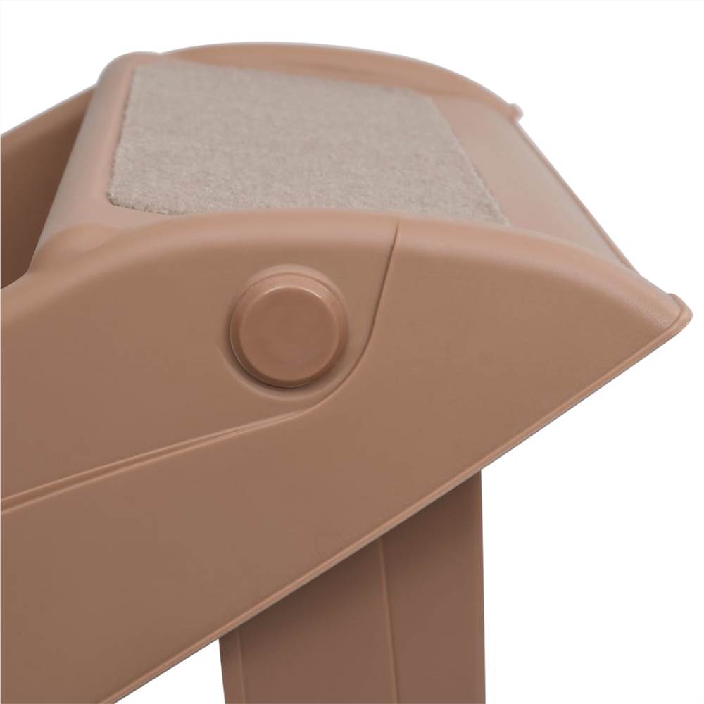 Folding Dog Stairs Brown 62x40x49.5 cm