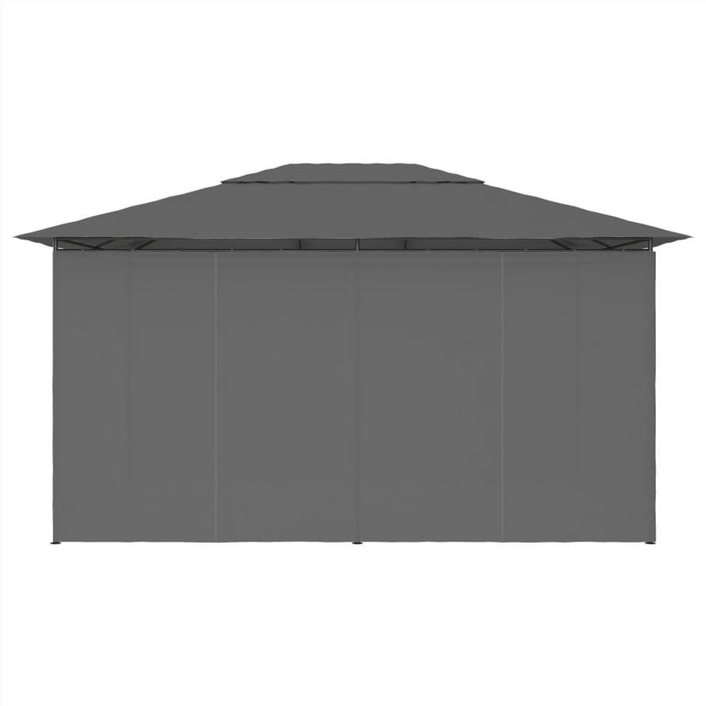 Garden Marquee with Curtains 4x3 m Anthracite