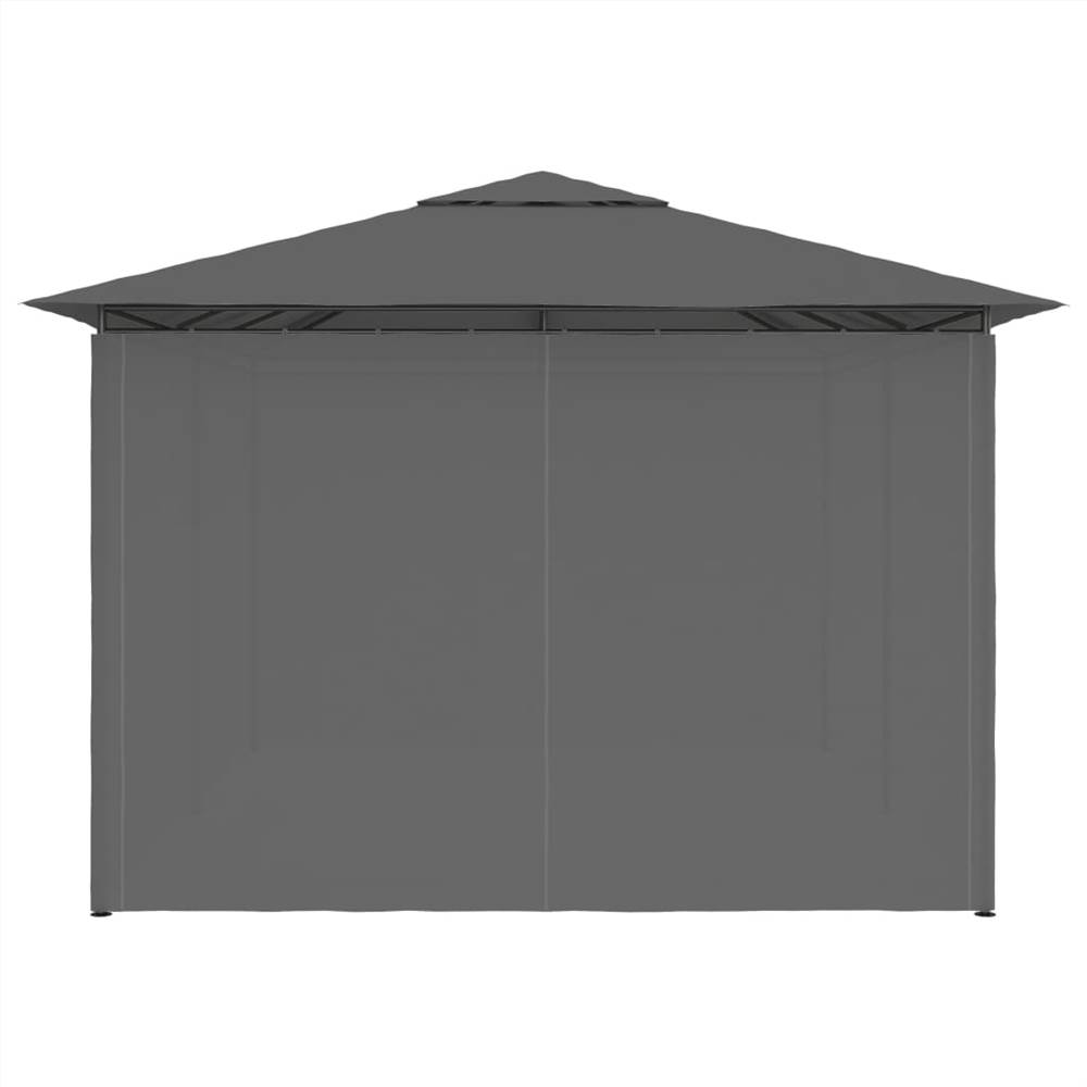Garden Marquee with Curtains 4x3 m Anthracite