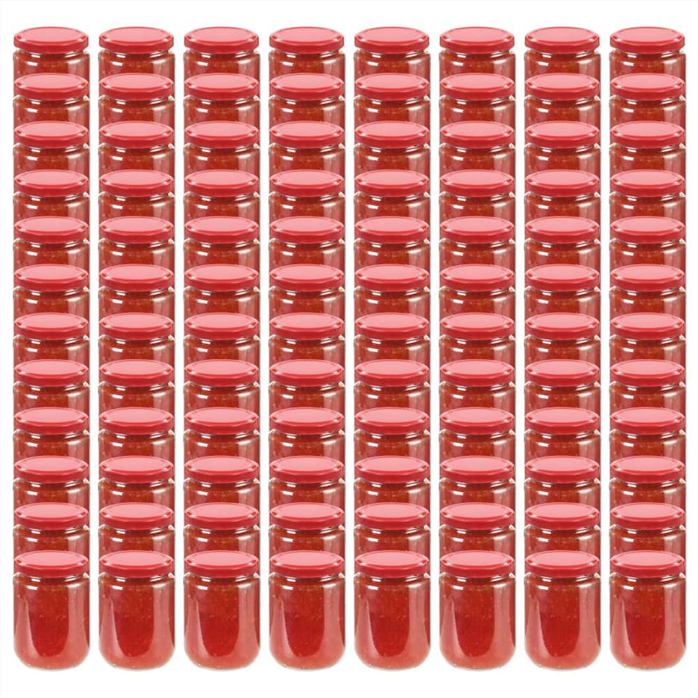 

Glass Jam Jars with Red Lid 96 pcs 230 ml