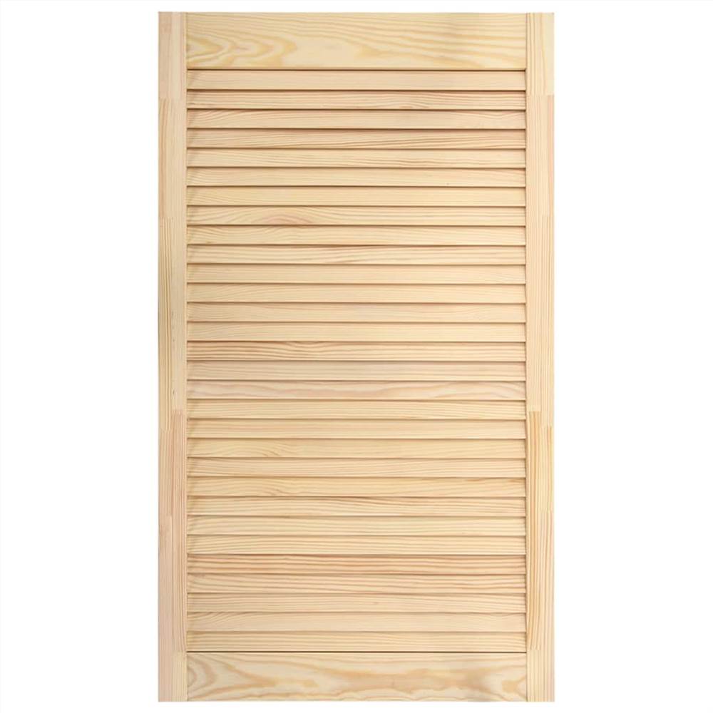 Louvred Doors 2 pcs Solid Pine Wood 99.3x49.4cm