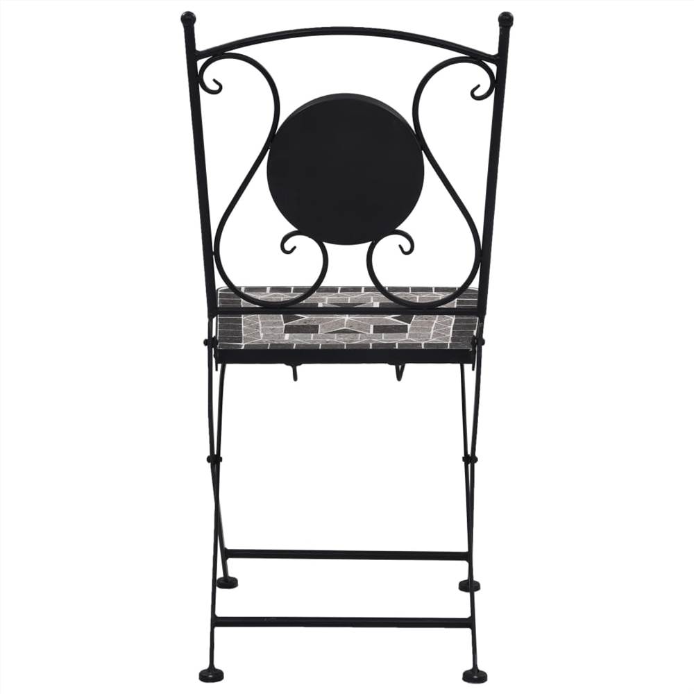 Mosaic Bistro Chairs 2 pcs Grey