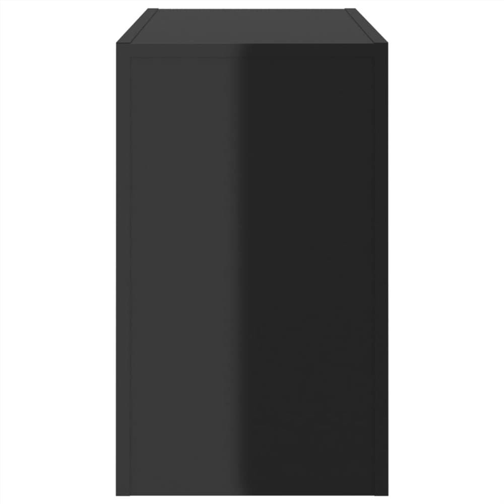 Nesting Coffee Tables 3 pcs High Gloss Black Chipboard