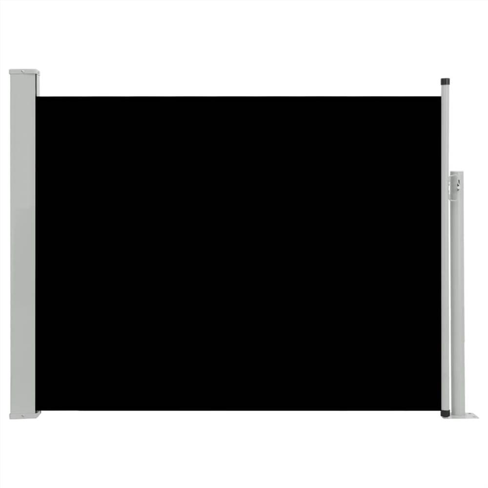 Patio Retractable Side Awning 170x500 cm Black