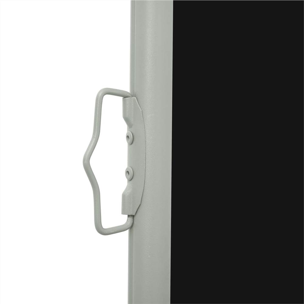 Patio Retractable Side Awning 170x500 cm Black