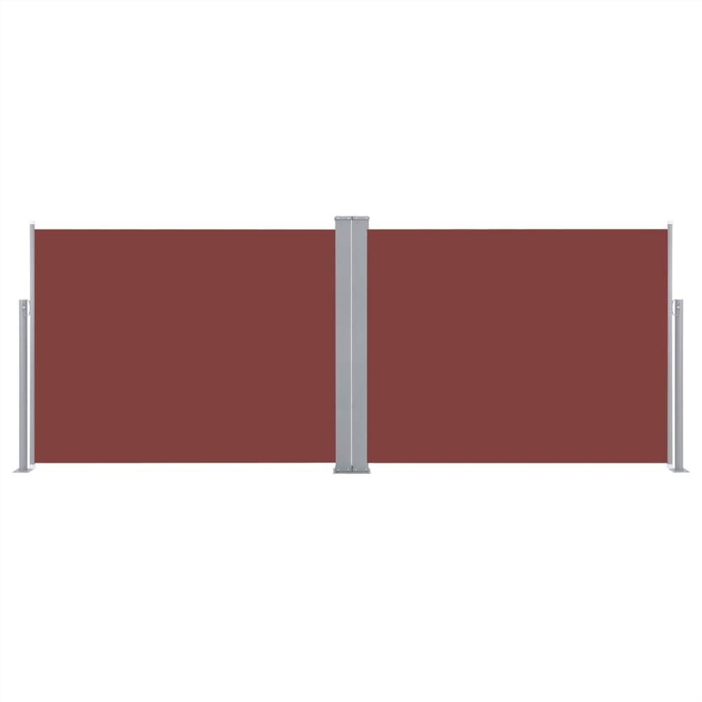 Retractable Side Awning Brown 140x1000 cm