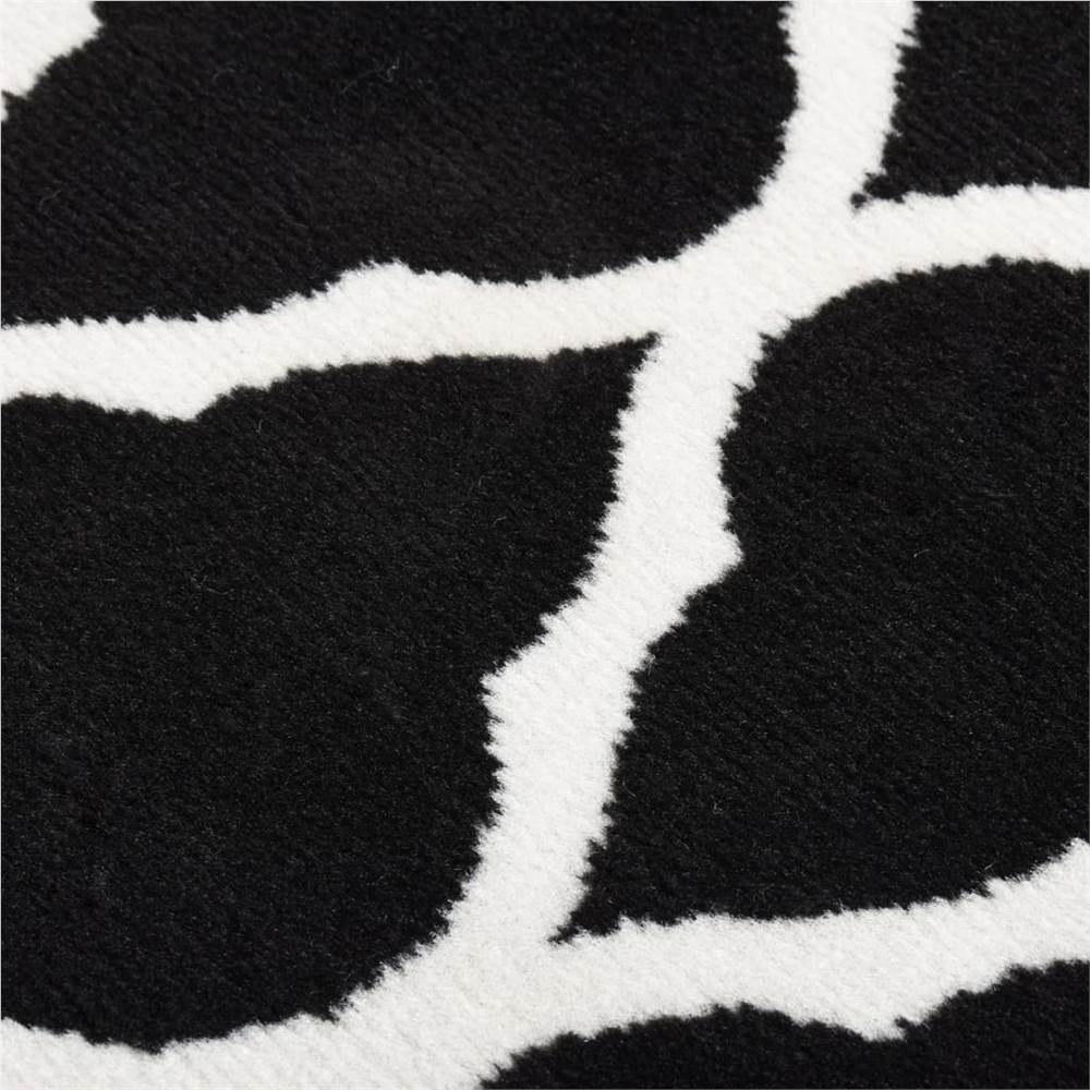 Runner Rug BCF Black and White 80x250 cm