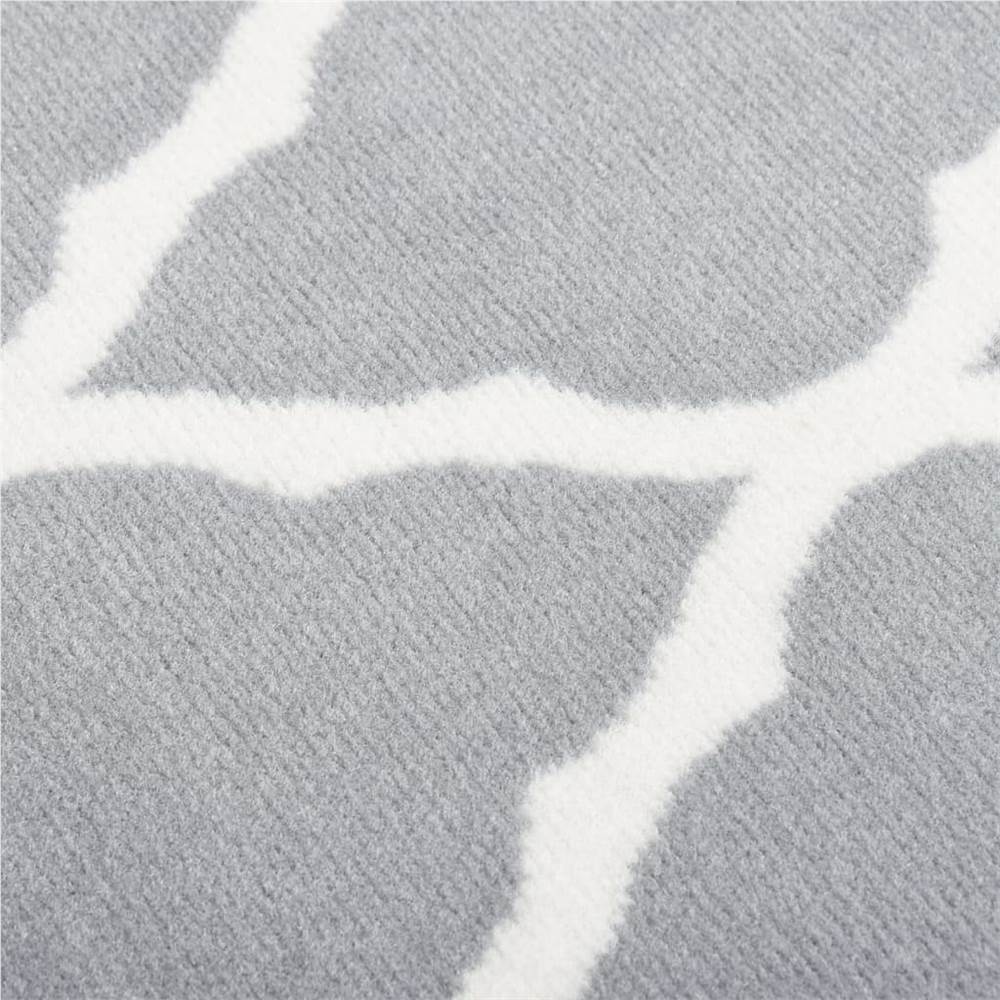 Runner Rug BCF Grey and White 60x500 cm