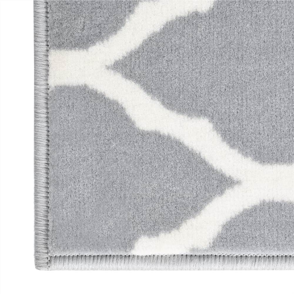 Runner Rug BCF Grey and White 60x500 cm