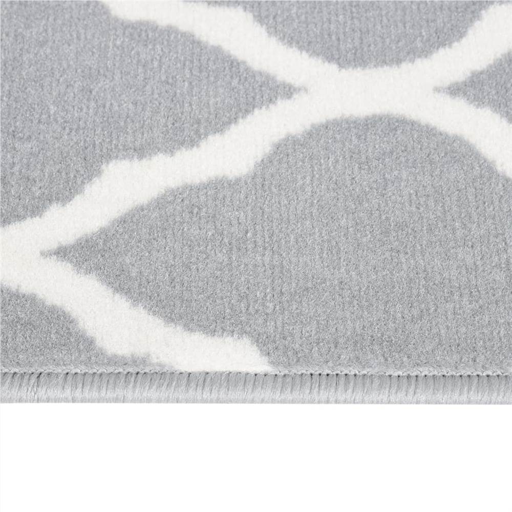 Runner Rug BCF Grey and White 60x500 cm