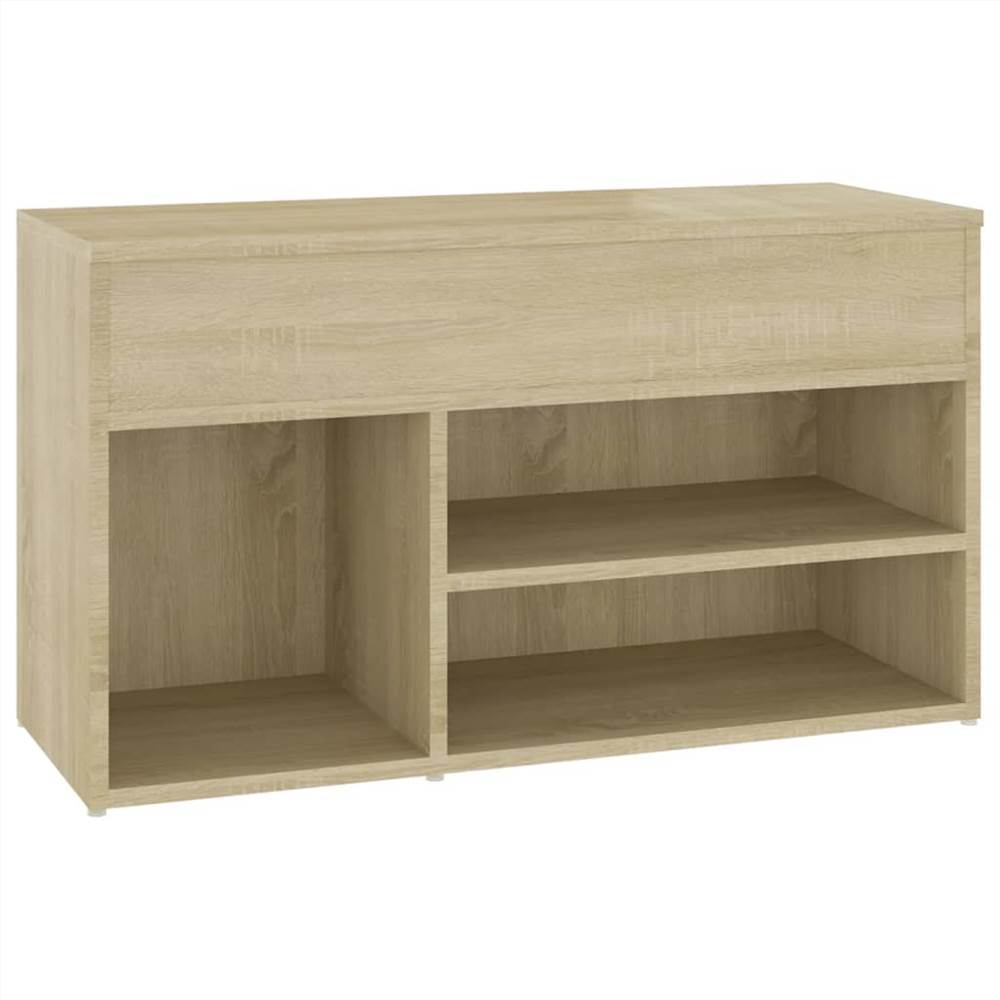 Shoe Bench Sonoma Oak 80x30x45 cm Chipboard