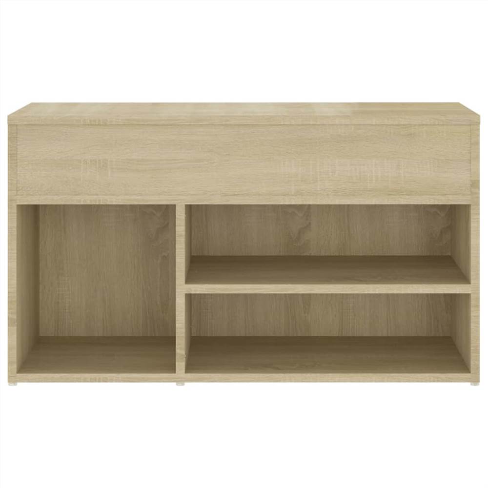 Shoe Bench Sonoma Oak 80x30x45 cm Chipboard