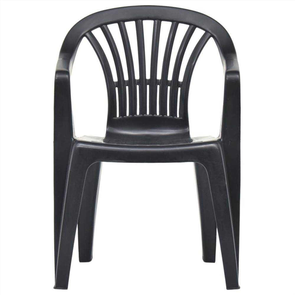 Stackable Garden Chairs 45 pcs Plastic Anthracite