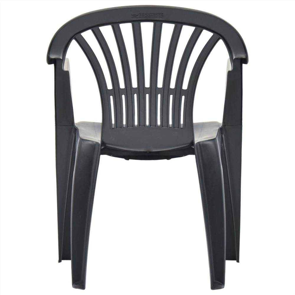 Stackable Garden Chairs 45 pcs Plastic Anthracite