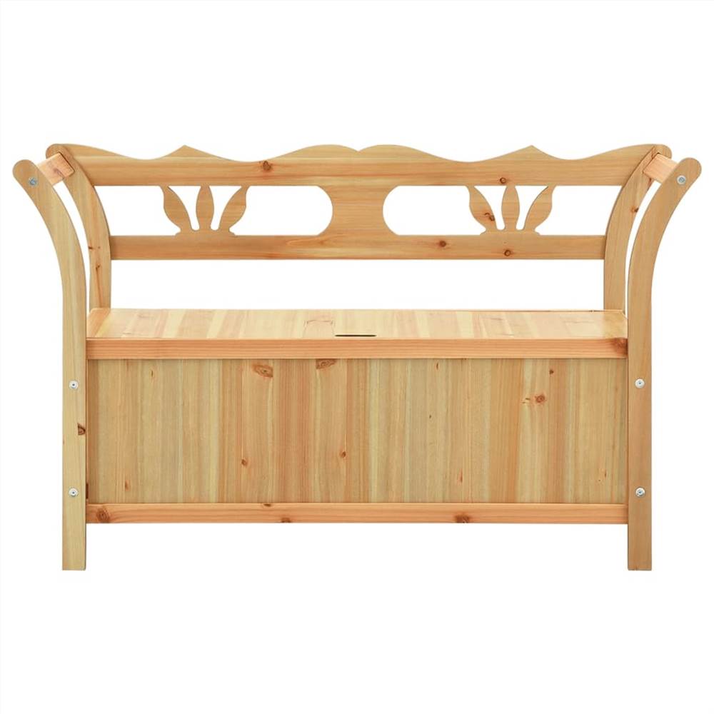 Storage Bench 126 cm Light Wood Solid Fir Wood