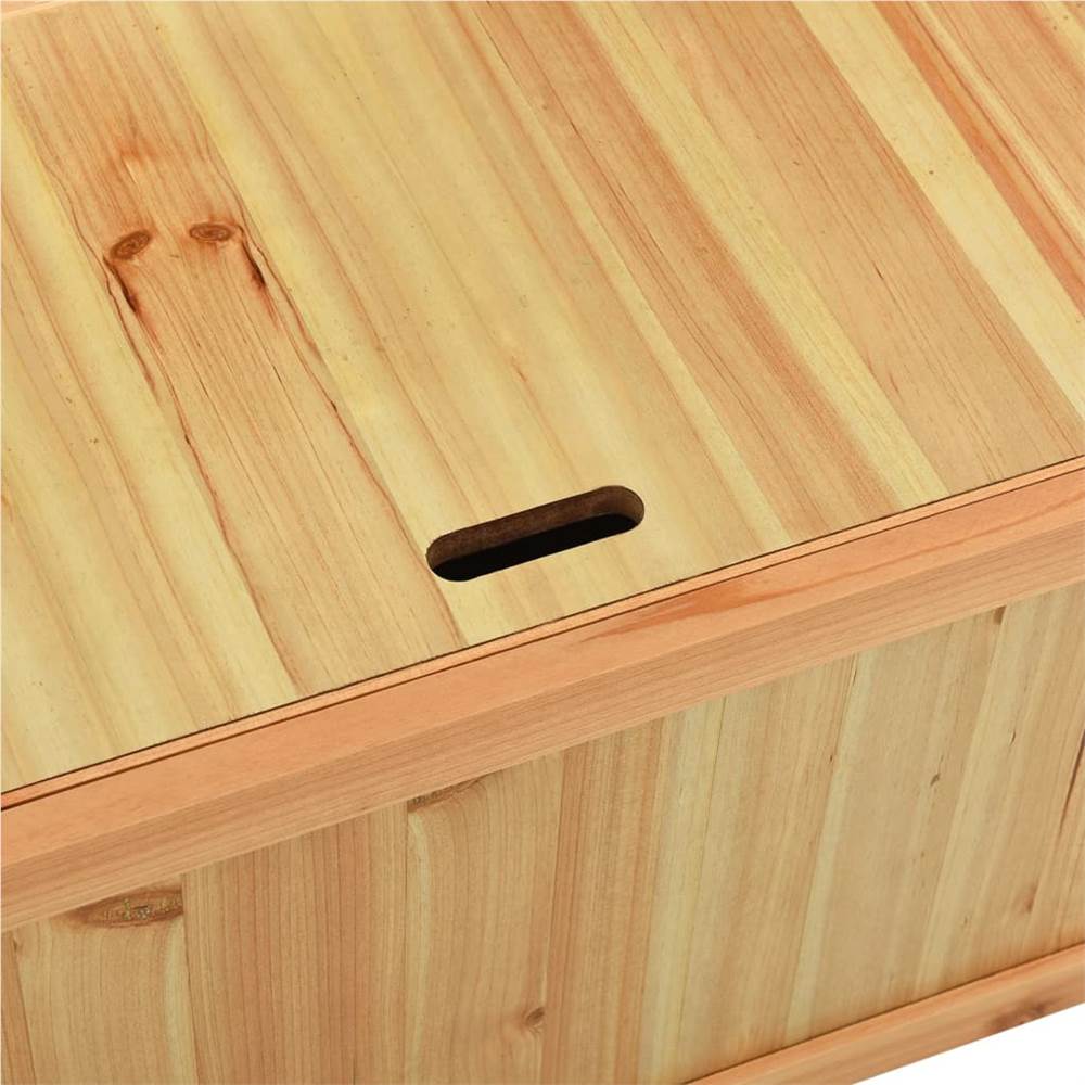 Storage Bench 126 cm Light Wood Solid Fir Wood