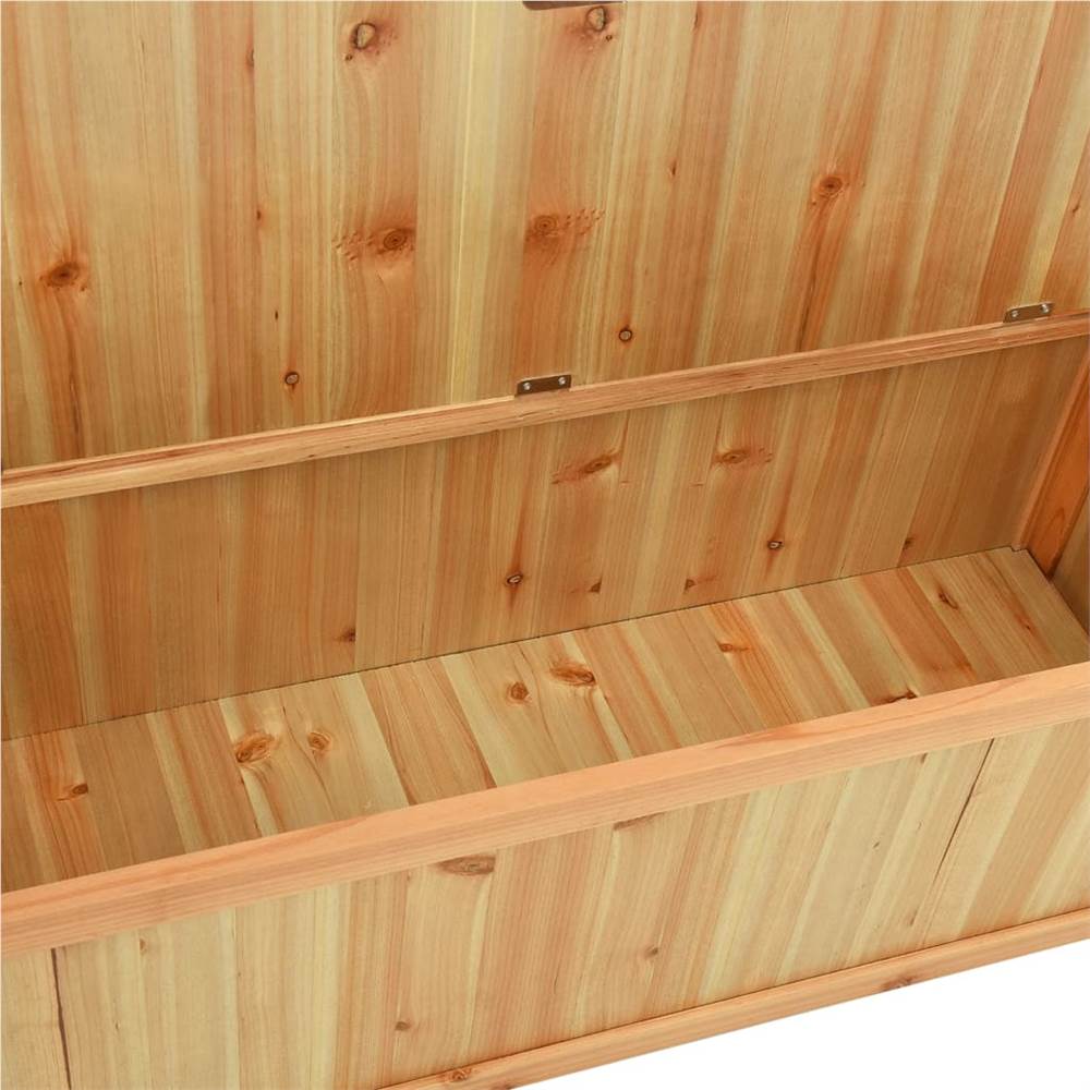 Storage Bench 126 cm Light Wood Solid Fir Wood