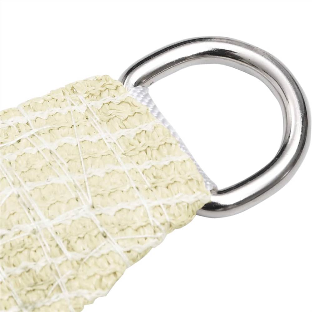 Sunshade Sail 160 g/m² Cream 3.5x3.5x4.9 m HDPE