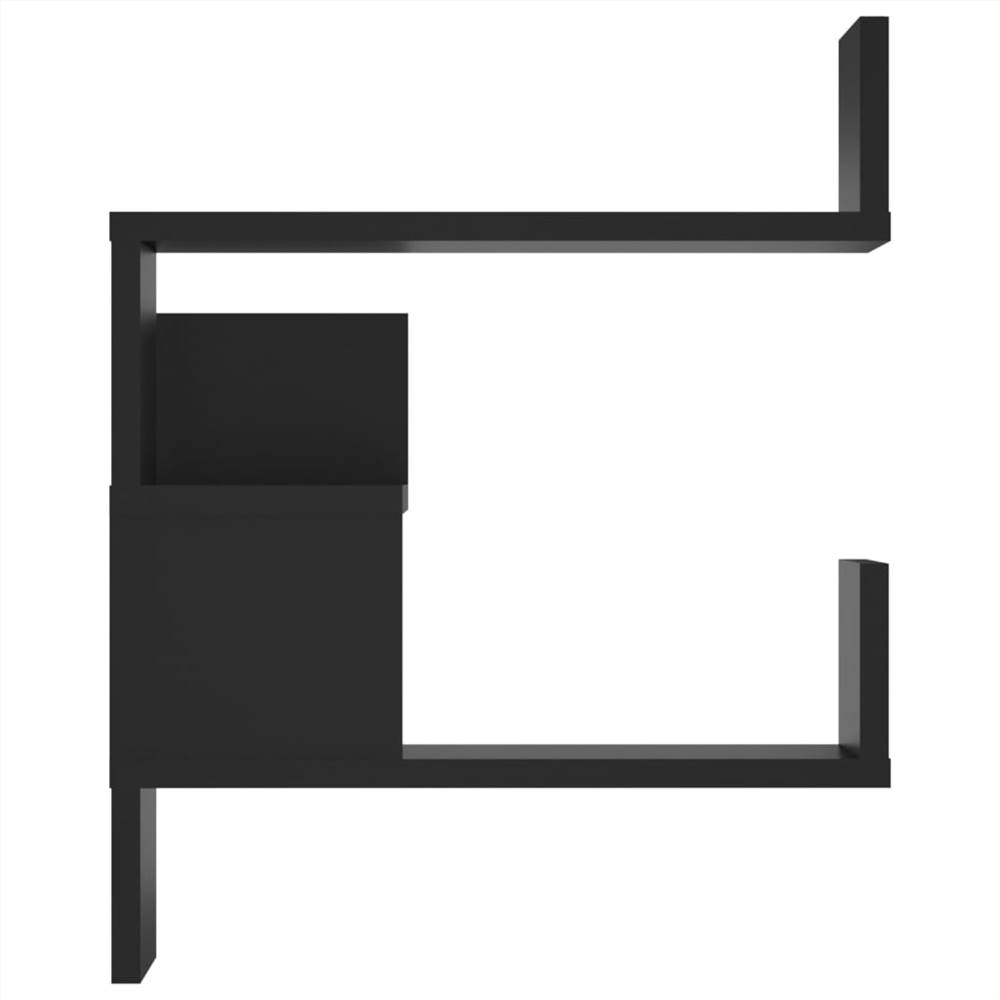 Wall Corner Shelf Black 40x40x50 cm Chipboard
