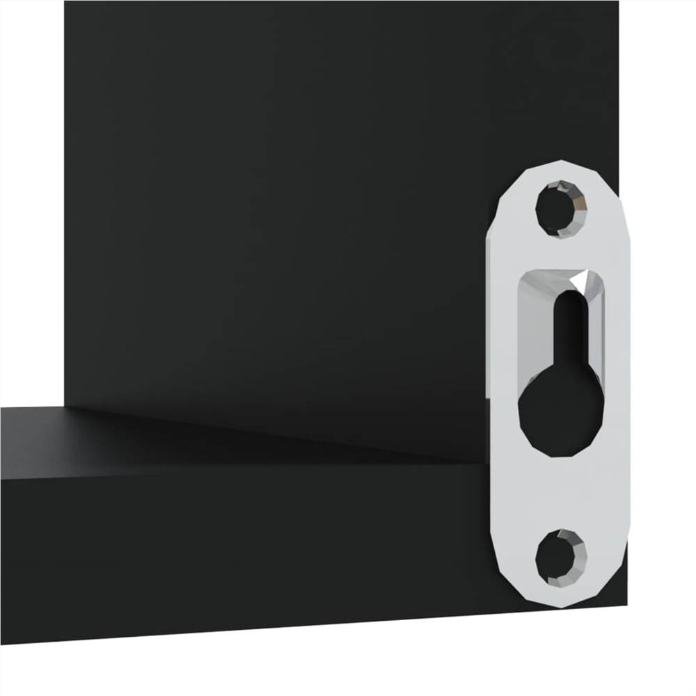 Wall Corner Shelf Black 40x40x50 cm Chipboard