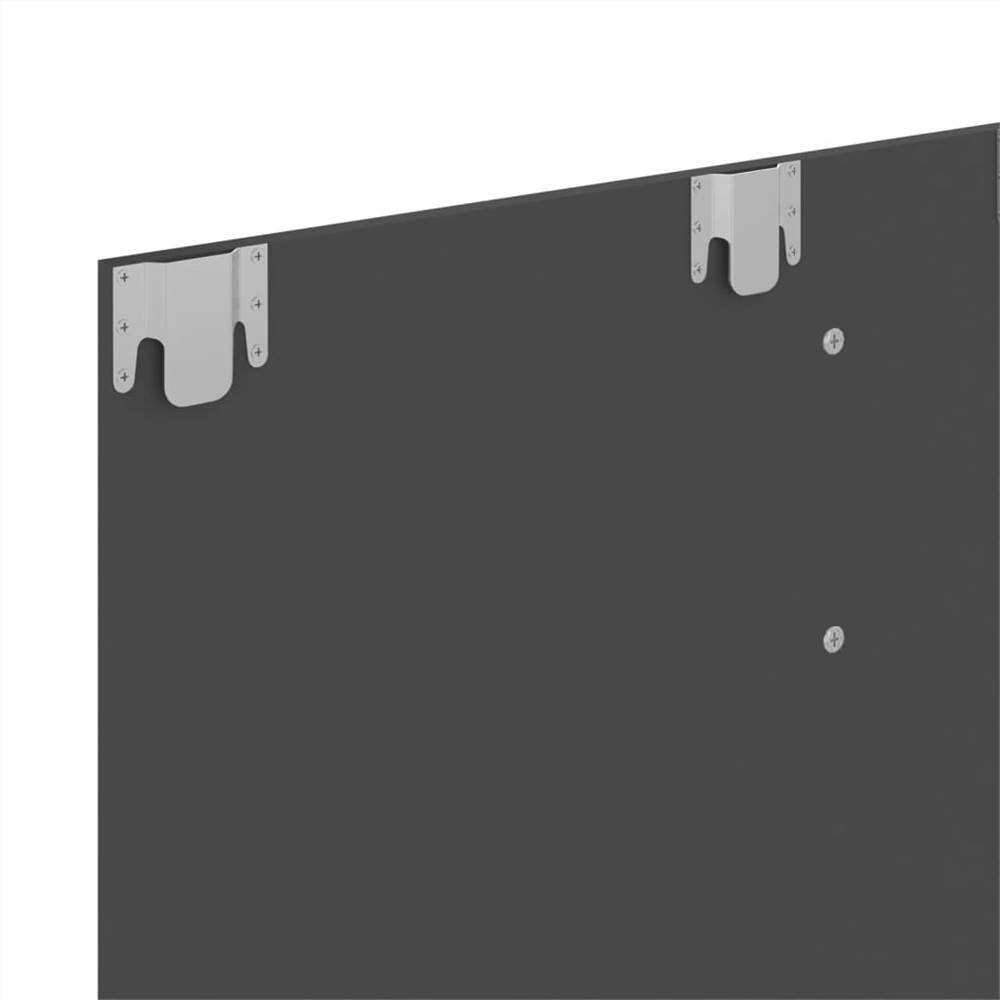 Wall TV Cabinet High Gloss Grey 135x23.5x90 cm Chipboard