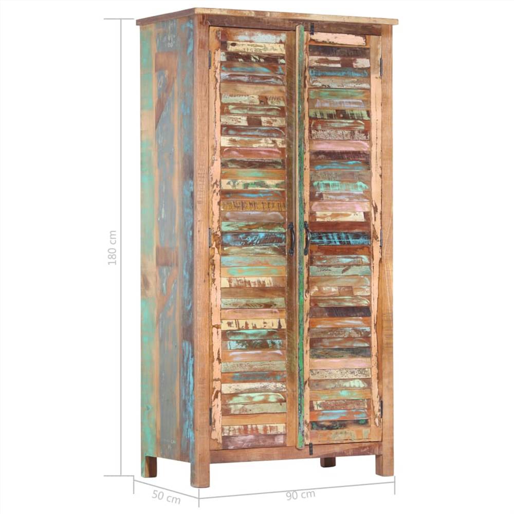 Wardrobe 90x50x180 cm Solid Reclaimed Wood