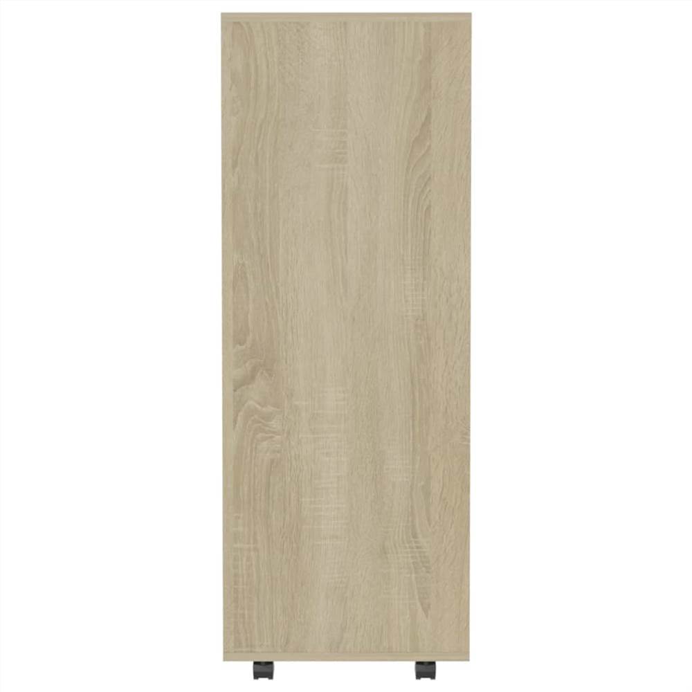 Wardrobe White and Sonoma Oak 80x40x110 cm Chipboard