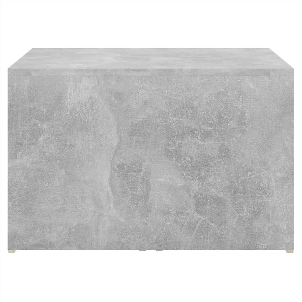 3 Piece Nesting Coffee Table Set Concrete Grey 60x60x30 cm