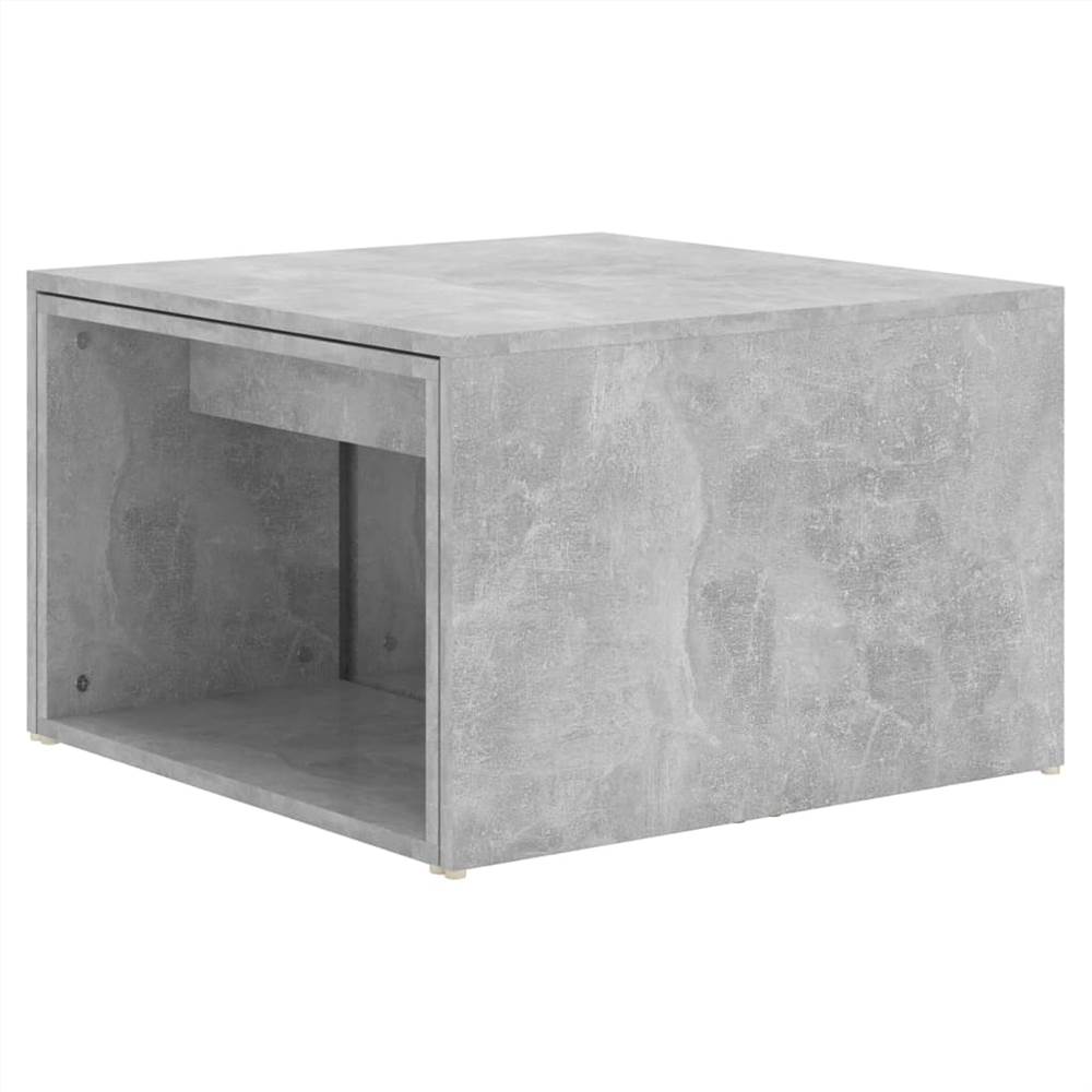 3 Piece Nesting Coffee Table Set Concrete Grey 60x60x30 cm