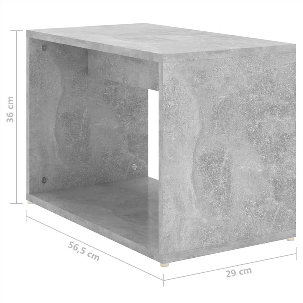 3 Piece Nesting Coffee Table Set Concrete Grey 60x60x30 cm